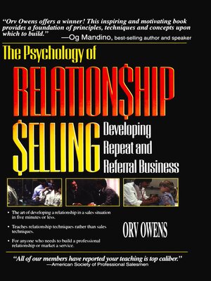 cover image of The Psychology of Relationship Selling